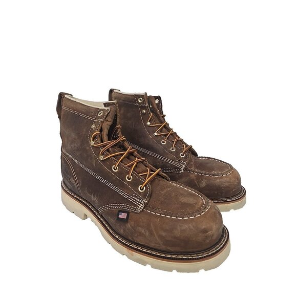 Thorogood Men's 6" Steel Toe 804-4375 (U.S.A.) Work Boot Brown Size 10 2E - Picture 1 of 7